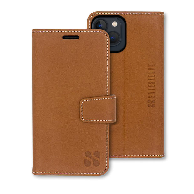 SafeSleeve Detachable for iPhone 15 Series (15, 15 Plus, 15 Pro, 15 Pro Max) - Color: Leather - Tan - iPhone Model: iPhone 15