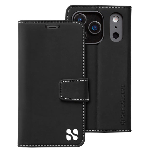 SafeSleeve EMF Protection IPhone 13 Mini Case  RFID Blocking Wallet Case  With Stand, Anti-Radiation (Grey) Emf Blocker For Phone