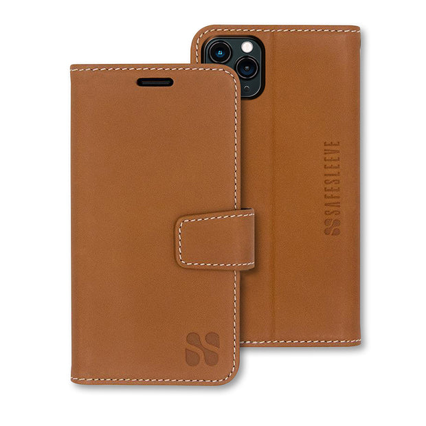 Brown iPhone 11 Pro MAX Anti-Radiation Detachable Wallet Case