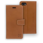 light brown iPhone SE, 5, and 5s anti-radiation wallet case