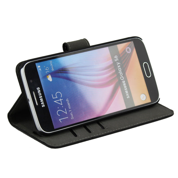 Samsung Galaxy S6 RFID Blocking Wallet with adjustable angle stand