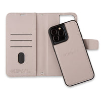 SafeSleeve detachable case for iPhone 16 series featuring radiation protection and card slots in a sleek design.