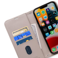 SafeSleeve Detachable case for iPhone 16 series, featuring card slots and a sleek design with a smartphone display.