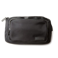 Black SafeSleeve security and privacy strap pack with multiple zippered compartments and a durable strap for secure carrying.