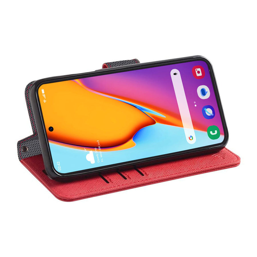 SafeSleeve case for Samsung Galaxy S25, S25 Plus, and S25 Ultra, featuring a foldable design and card slots.