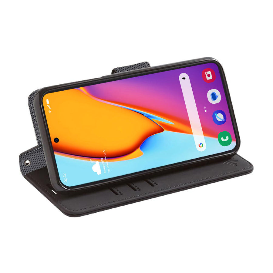 SafeSleeve case for Samsung Galaxy S25, S25 Plus, and S25 Ultra, showcasing a sleek design with a phone positioned upright.