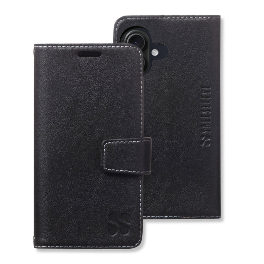 SafeSleeve Antimicrobial case for iPhone 16 & 16 Plus - Black