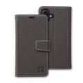 SafeSleeve detachable phone case for iPhone 16 series with textured dark brown material and secure magnetic closure.
