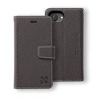 SafeSleeve detachable case for iPhone 16 series, featuring a textured gray exterior and secure closure.