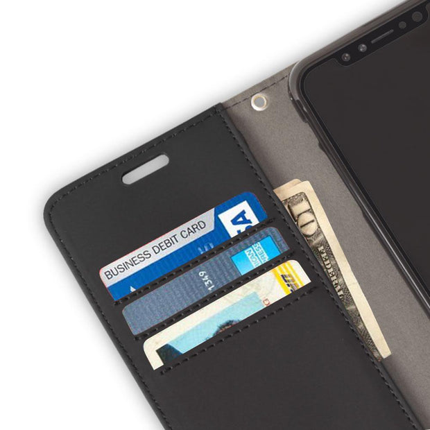 black iPhone XR (10 R) anti-radiation wallet case