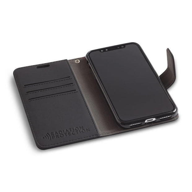 black  iPhone XR (10 R) RFID blocking wallet case