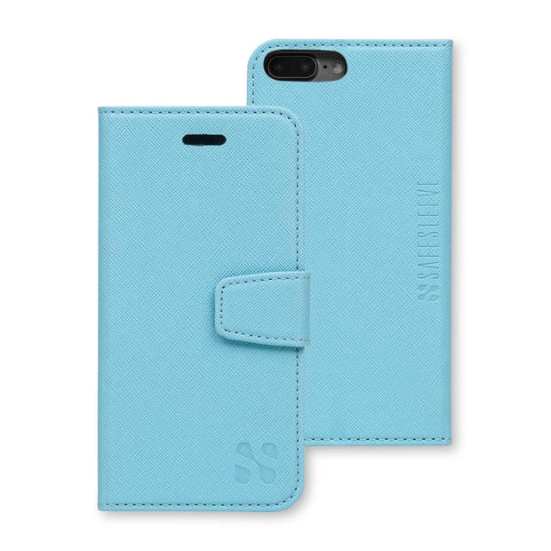 Ameego MK-209 Custodia In Pelle Genuina Per IPhone 6 Plus/7 Plus/8 Plus – Portafoglio A Ribalta Con Supporto E Slot Per Carte (Rosso)