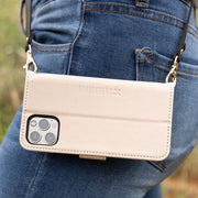 Pink Cross-body Purse Strap for Safe Sleeve Cell Phone Case