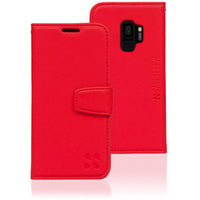 red Samsung Galaxy S9 RFID blocking wallet