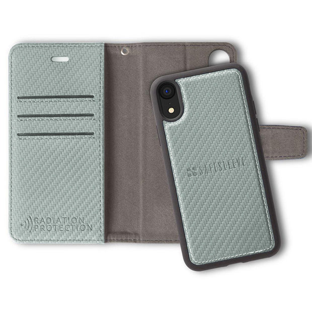 Grey iPhone XR Detachable Anti-Radiation Wallet Case