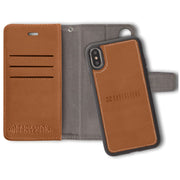 Brown SafeSleeve iPhone X/Xs Detachable Wallet Case