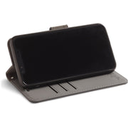 RFID blocking wallet and turns into a stand