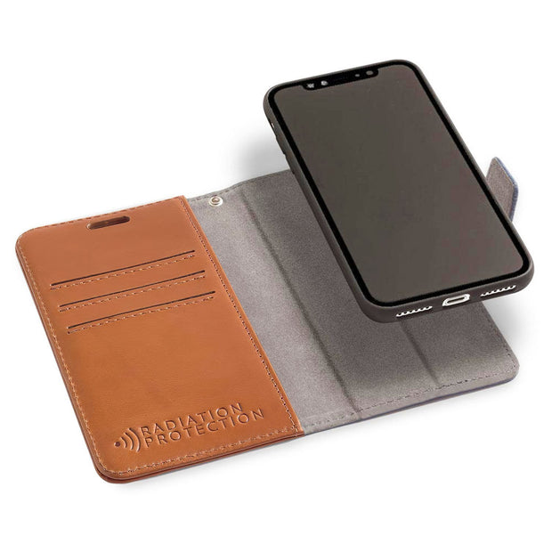 Brown iPhone 11 Pro MAX Anti-Radiation Detachable Wallet Case