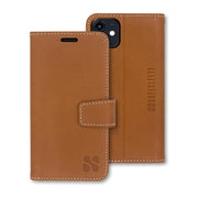 Brown - SafeSleeve Detachable phone case for iPhone 12 Mini with radiation blocking technology