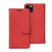 Red RFID blocking iPhone 11 Pro MAX Wallet Case