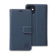 Blue iPhone 11 Anti-Radiation and RFID Blocking wallet case  