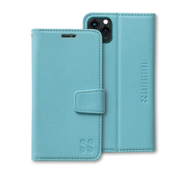 Turquoise Color iPhone 11 Pro Anti-Radiation Wallet Case
