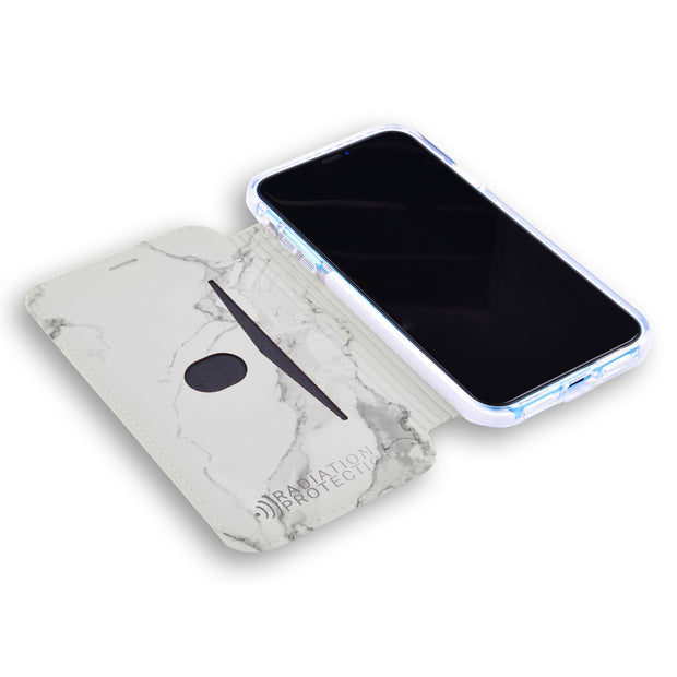 White Marble color SafeSleeve EMF blocking Cases Slim for iPhone 13 Pro MAX