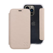 Beige - SafeSleeve Slim EMF Blocking Case for iPhone 14 Series (14, 14 Plus, 14 Pro, 14 Pro Max)