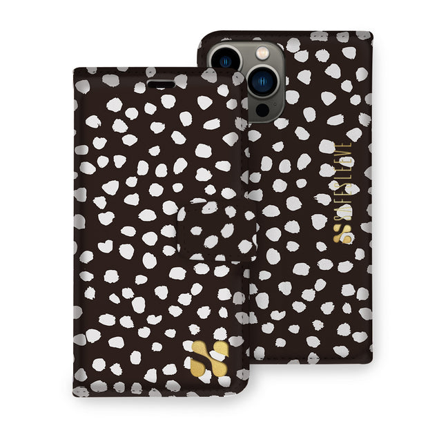 Black polkadot SafeSleeve Detachable for iPhone 12 & 12 Pro