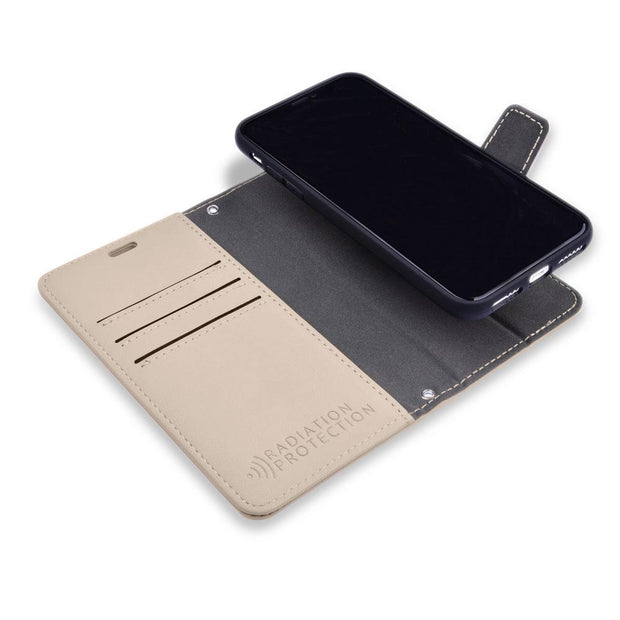 Cream iPhone 11 SafeSleeve Detachable Wallet Case
