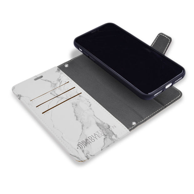 Marble White iPhone 11 Pro Anti-Radiation Wallet Case