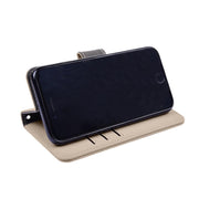 beige iPhone 6/6s, 7 & 8 anti-radiation wallet case with stand