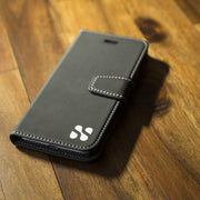 black SafeSleeve Samsung Galaxy S8 Plus anti-radiation and RFID blocking wallet case 