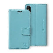 turquoise iPhone X/Xs (10/10s) anti-radiation wallet case 