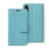 turquoise iPhone X/Xs (10/10s) anti-radiation wallet case