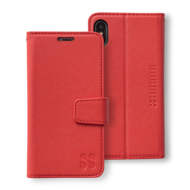 red iPhone X/Xs (10/10s) RFID blocking wallet case