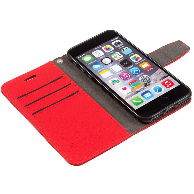red iPhone 6 Plus, 7 Plus & 8 Plus anti-radiation wallet case