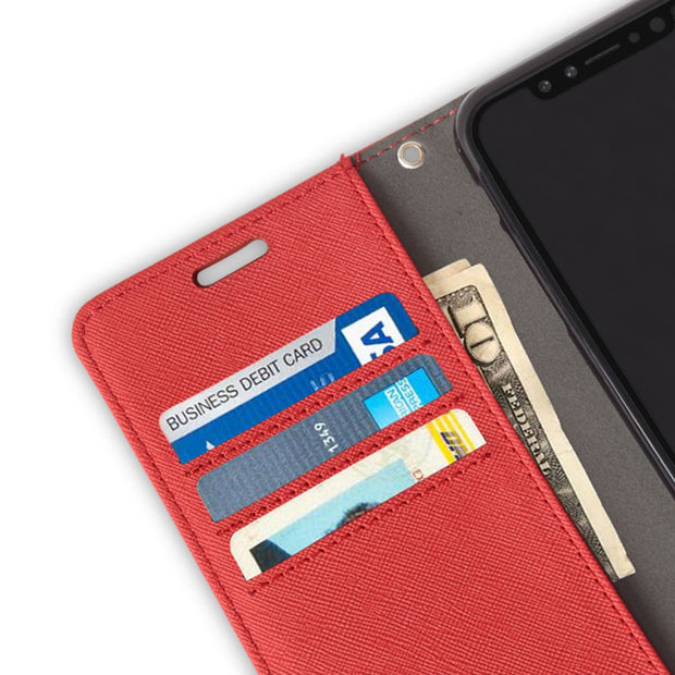 red iPhone X/Xs (10/10s) anti-radiation wallet case