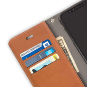 light brown iPhone X/Xs (10/10s) RFID blocking wallet case 