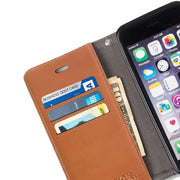 brown iPhone 6 Plus, 7 Plus & 8 Plus anti-radiation wallet case 