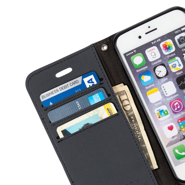 Grey Anti-Radiation and RFID Blocking Wallet Case for iPhone 6 Plus, 7 Plus & 8 Plus