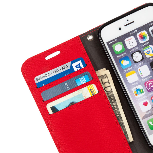 red Anti-Radiation Wallet Case for iPhone 6 Plus, 7 Plus & 8 Plus