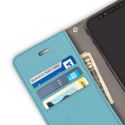 Turquoise iPhone 11 Pro Anti-radiation wallet case 
