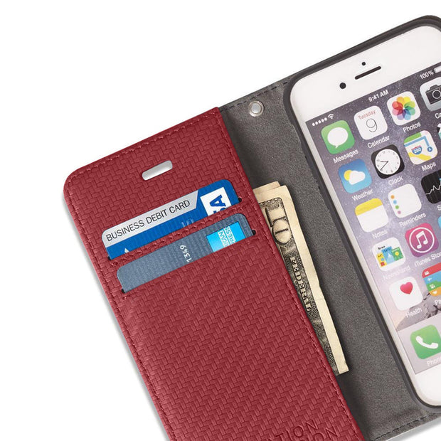 Red iPhone SE & 5/5s RFID blocking wallet