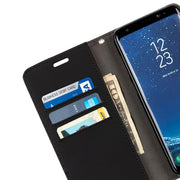 black Samsung Galaxy S8 Plus anti-radiation and RFID blocking wallet case