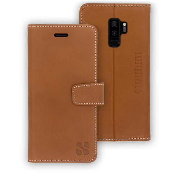 leather Samsung Galaxy S9 Plus RFID blocking wallet